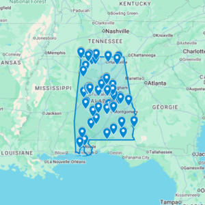 Urbex Map Alabama, United States (USA)