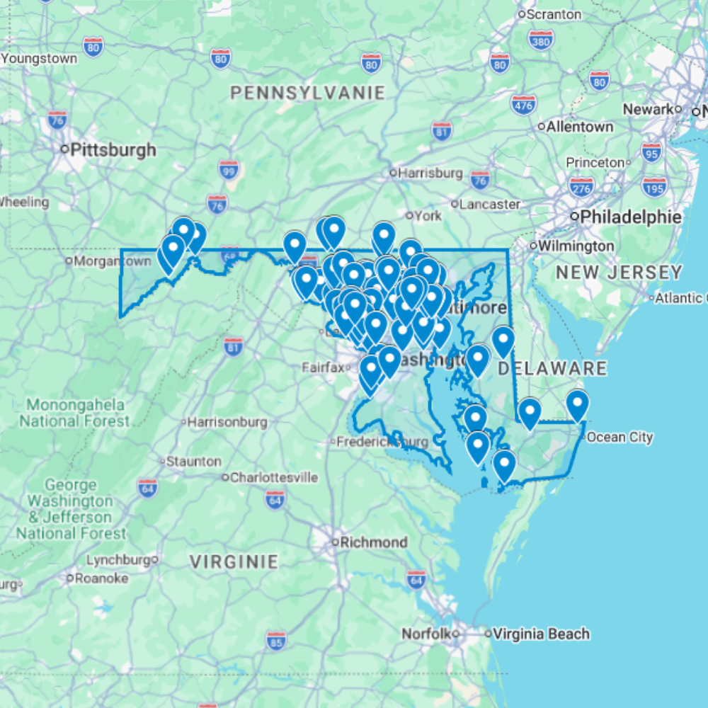 Urbex Map Maryland, United States (USA)