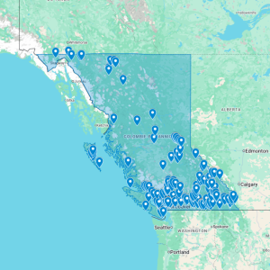 Urbex Map British Columbia | Abandoned Places Map Canada